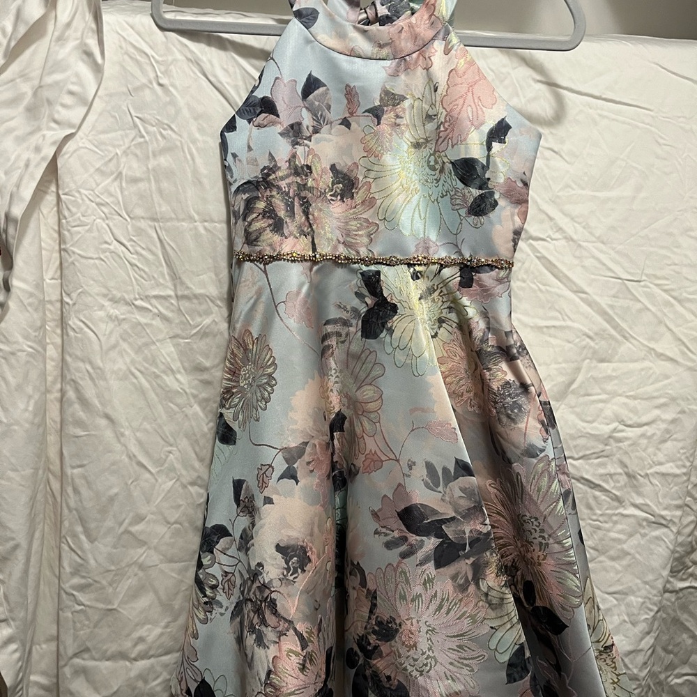 Floral Kids Dress in Pink and Black